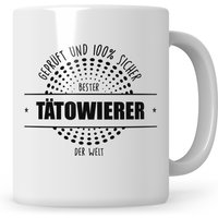 Tätowierer Tasse Bester Tattoo Künstler Kaffeebecher von SweetifyNET
