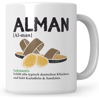Tasse Alman Lustig, Typisch Deutsch Geschenk Meme Kaffeetasse Becher Geschenkidee von SweetifyNET