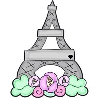 Blumen Eiffelturm-Ausstechform von SweetleighPrinted