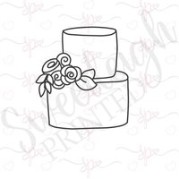 Blumen-Kuchen 1 Cookie Cutter von SweetleighPrinted