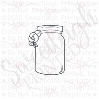 Blumen Mason Jar-Ausstechform von SweetleighPrinted