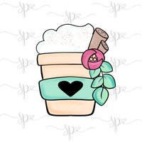 Blumen Peitsche Latte Cup-Ausstecher von SweetleighPrinted
