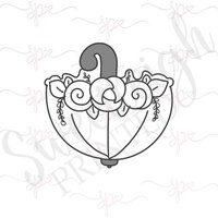Blumen Regenschirm-Plätzchen-Ausstecher von SweetleighPrinted