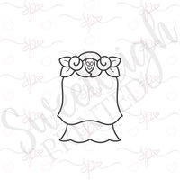 Blumen Schleier Cookie Cutter von SweetleighPrinted