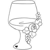 Blumen-Weinglas 3 Cookie Cutter von SweetleighPrinted
