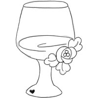 Blumen-Weinglas 4-Ausstechform von SweetleighPrinted