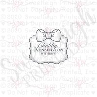 Chubby Kensington Mit Schleife Plaque Cookie Cutter Chubby Kensington Mit Schleife Plaque Cookie Cutter von SweetleighPrinted