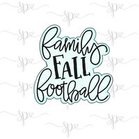 Familie Herbst Fußball Hand Beschriftet Cookie Cutter von SweetleighPrinted