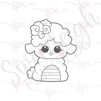 Floral Fuzzy Lamm-Ausstechform von SweetleighPrinted