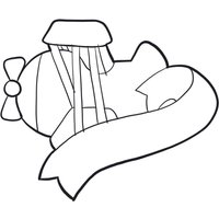 Flugzeug Mit Banner-Cookie Cutter Flugzeug Mit Banner-Cookie Cutter von SweetleighPrinted