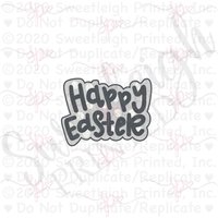 Frohe Ostern Hand Beschriftet Cookie Cutter Frohe Ostern Hand Beschriftet Cookie Cutter von SweetleighPrinted