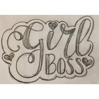 Girl Boss Hand Beschriftet Cookie Cutter von SweetleighPrinted