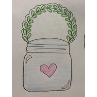 Glas Mit Greenery Cookie Cutter von SweetleighPrinted