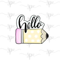 Hallo Bleistift Cookie Cutter Hallo Bleistift Cookie Cutter von SweetleighPrinted