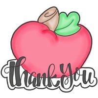 Hand Beschriftet Danke Apple 2019 Ausstechform von SweetleighPrinted