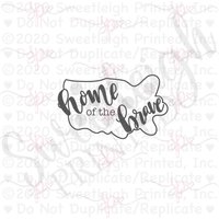 Hand Beschriftet Usa Cookie Cutter von SweetleighPrinted