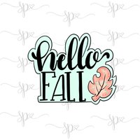Hand Beschriftete Hallo Herbst Mit Blatt-Ausstechform von SweetleighPrinted
