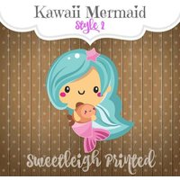 Kawaii Meerjungfrau 2-Ausstechform Kawaii Meerjungfrau 2-Ausstechform von SweetleighPrinted
