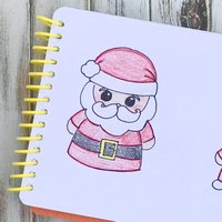 Kawaii Weihnachtsmann 2018 Ausstechform von SweetleighPrinted