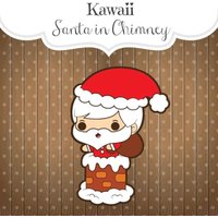 Kawaii Weihnachtsmann Im Schornstein Cookie Cutter von SweetleighPrinted