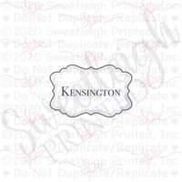 Kensington Plakette Cookie Cutter Kensington Plakette Cookie Cutter von SweetleighPrinted