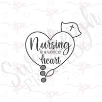 Krankenschwester Herz Stethoskop-Cookie Cutter von SweetleighPrinted