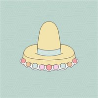 Pop Pom Sombrero Ausstecher von SweetleighPrinted