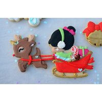Schlitten Mädchen Und Einhorn Rudolph Set Cookie Cutter Schlitten Mädchen Und Einhorn Rudolph Set Cookie Cutter von SweetleighPrinted