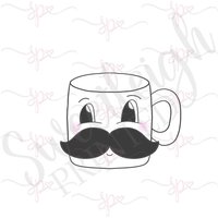 Tasse Mit Schnurrbart Als Ausstechform von SweetleighPrinted
