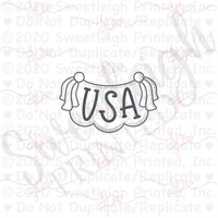 Usa Banner Ausstechform von SweetleighPrinted