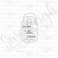 Weihnachtsmann Mit Brief Cookie Cutter von SweetleighPrinted