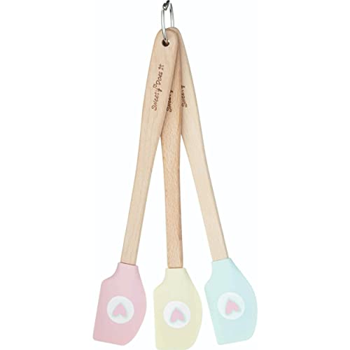 KitchenCraft Sweetly Does It Mini Spatulas, 3er Set, spülmaschinenfest, Silikon Mini Spatel Teigschaber, 28 x 18 x 18 cm, 1 Set von KitchenCraft