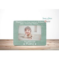 Muttertagsgeschenk Für Mama Personalisierter Bilderrahmen, Theres This Boy Who Stole My Heart, Mommy To Be, Geschenk Frau, Schwangerschaft von SweetnPetiteDesignCo