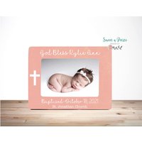 Patentochter Taufrahmen Taufgeschenk Personalisiert Gott Bless Rahmen Bilderrahmen Taufe Geschenk von SweetnPetiteDesignCo