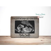 Schwangerschaft Ankündigung, Ultraschall Sonogram Rahmen, Erwarten, Personalisierte Bilderrahmen Geschenk Alles Gute Und Perfektes von SweetnPetiteDesignCo