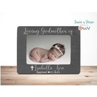 Taufgeschenk Patin Bilderrahmen Patenbild Taufe Geschenk Liebe Pate 4x6 von SweetnPetiteDesignCo