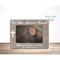 Taufgeschenk Taufe Personalisiert Geschenk Bilderrahmen Zur Für Gott Kind 4x6 von SweetnPetiteDesignCo