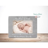 Taufrahmen Taufgeschenk Personalisiert Gott Bless Rahmen Bilderrahmen Taufe Geschenk 4x6 von SweetnPetiteDesignCo