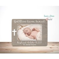 Taufrahmen Taufgeschenk Personalisiert Gott Bless Rahmen Bilderrahmen Taufe Geschenk 4x6 von SweetnPetiteDesignCo