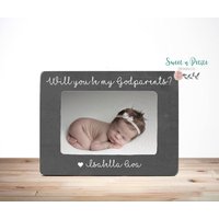 Willst Du Meine Paten Sein Geschenk Bilderrahmen Personalisiert 4x6 Größe von SweetnPetiteDesignCo