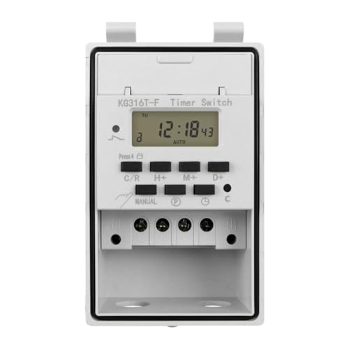 Sweetness 1 Stück Automatische Digitale Timer-Schaltrelais Programmierbarer Timer-Controller, Wie Abgebildet, mit Outdoor-Wasserdichtem Gehäuse, 220V von Sweetness