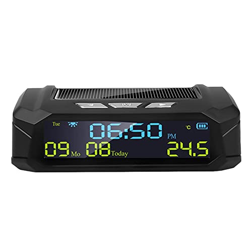 Sweetness Auto Solar Digitale Uhr mit LCD Zeit Datum Temperatur Anzeige im Auto für die Dekoration Von PersöNlichen Auto Teilen im Freien B von Sweetness