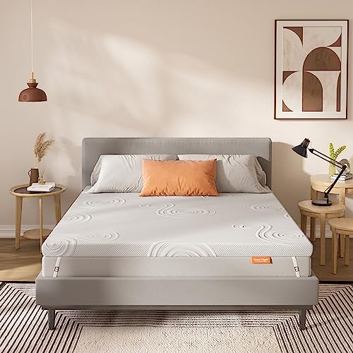 Sweetnight topper 120x190cm, matratzentopper Gelschaum Matratzenauflage 120x190, 8cm Höhe Gel Memory Foam Topper,Matratzen Topper mit Abnehmbarem und Waschbarem Bezug von Sweetnight