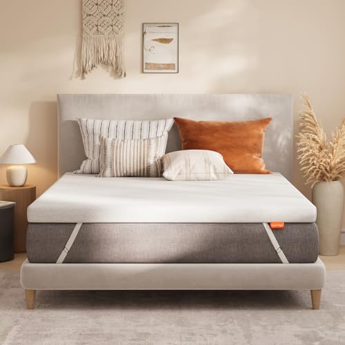 Sweetnight Topper aus Doppelter Schwammkern 135x190cm,10cm Höhe Matratzentopper, H3&H4 Matratzen Topper Matratzenauflage für Bett Boxspringbett Wohnwagen Schlafsofa，Bezug Abnehmbar und Waschbar von Sweetnight