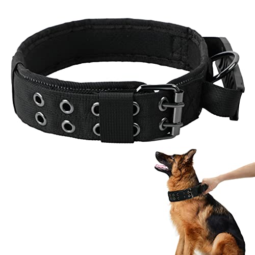 Hundehalsband,Nylon Militärisches Hundehalsband Verstellbare Halsband Metallschnalle breit Hunde halsbänder für Training Mittlere Große Hunde (L) von Sweetone
