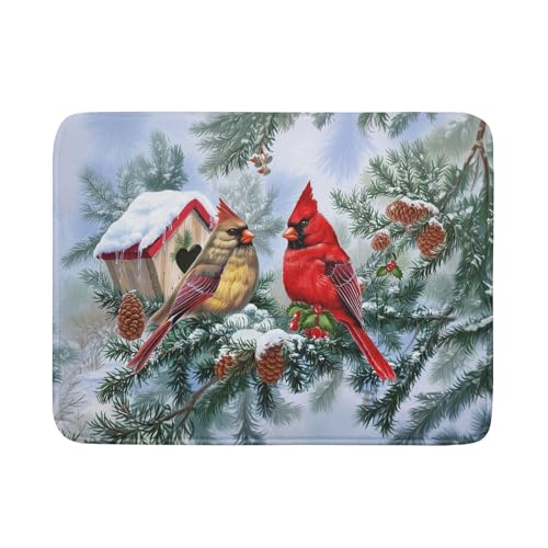 Abtropfmatte für Küchentheke, Stechpalmenzweige, Weihnachtsschneeflockenhütte, 45,7 x 61 cm, mit hochsaugfähiger Mikrofaser-Abtropfmatte für Kaffeebar, Winterrot Abtropfmatte für Küchentheke, Stechpalmenzweige, Weihnachtsschneeflockenhütte, 45,7 x 61 cm, mit hochsaugfähiger Mikrofaser-Abtropfmatte für Kaffeebar, Winterrot von Sweetshow