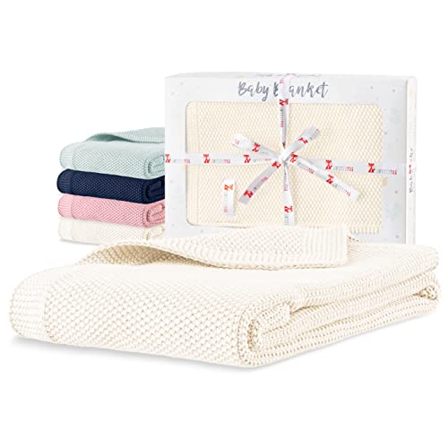 Sweety Fox - Babydecke 80 x 100 cm - 100% Biobaumwolle Zertifiziert GOTS und Oeko-TEX® - Erhältlich in 4 Farben von Sweety Fox
