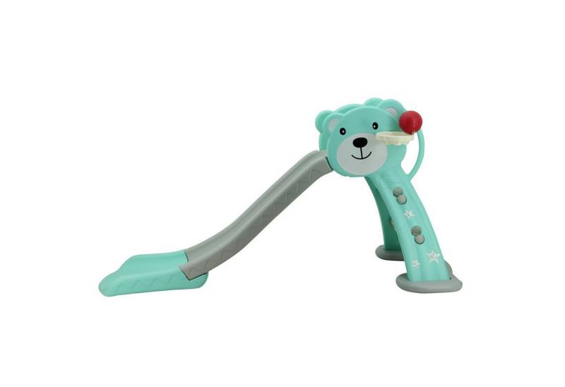 Sweety-Toys Indoor-Rutsche Sweety Toys 12848 Rutsche Teddy Bärendesign türkis 2-in 1 Produkt von Sweety-Toys