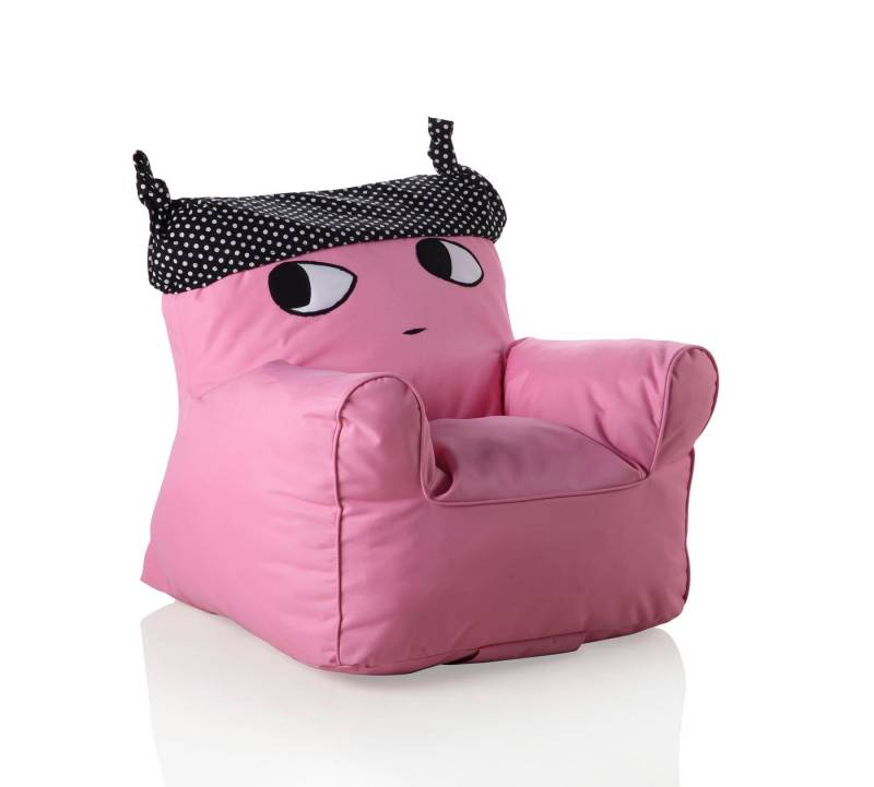Sweety-Toys Kindersessel Sweety Toys 11513 Sessel Kindersessel pink mit schwarzem Hut- indoor/outdoor-waterproof von Sweety-Toys