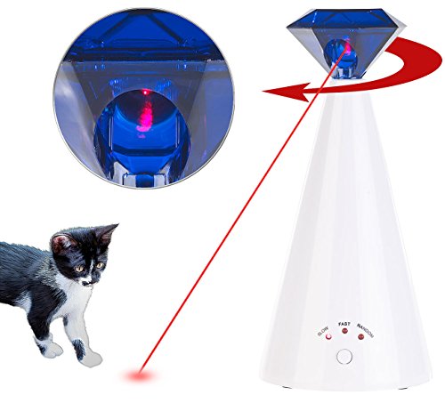 Sweetypet Katzenspielzeug: Automatische Licht-Katzenangel zur Förderung des Jagd-Instinkts (Katzen Laserpointer automatisch, Katzenspielzeug Laser automatisch, automatisches) von Sweetypet